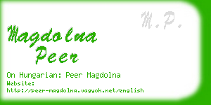 magdolna peer business card